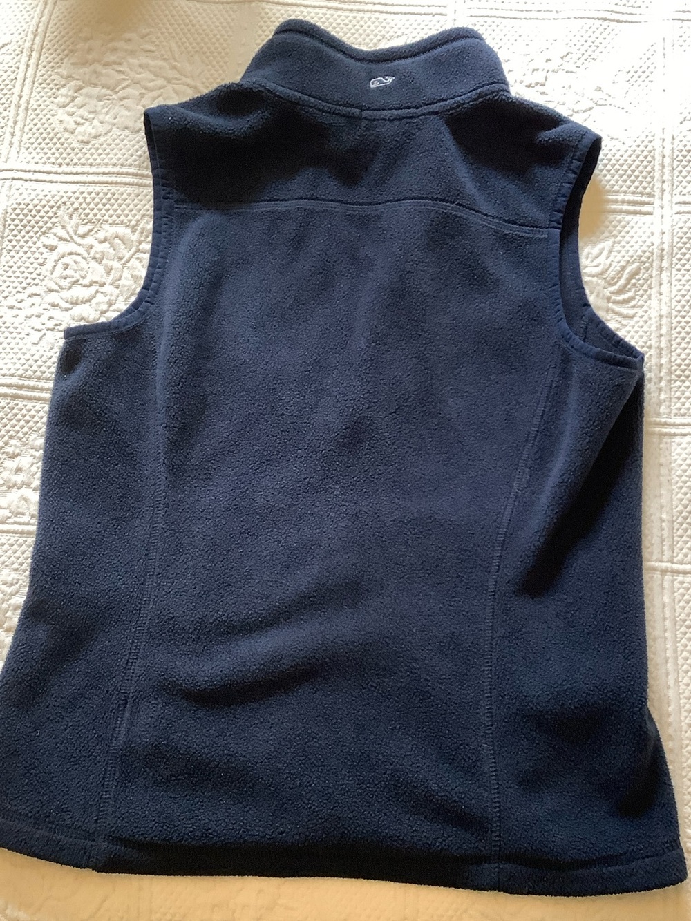 Vineyard Vines Navy Sleeveless Fleece Zip Vest - Picture 6 of 8